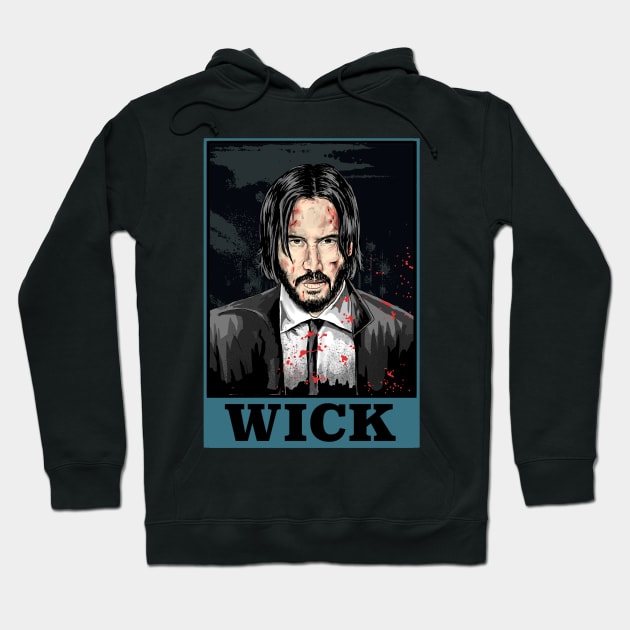 JOHN WICK fan art Hoodie by AMOS_STUDIO